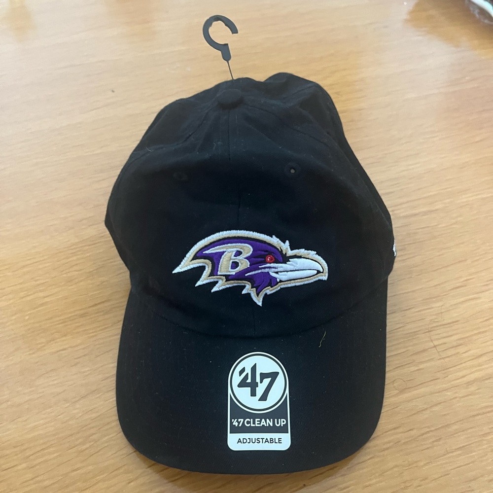 NWT Black Adjustable Cap Baltimore Ravens ‘47